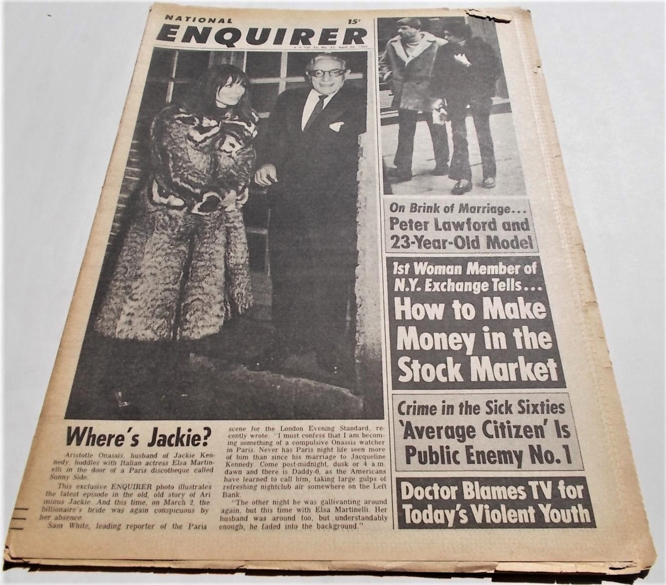 National Enquirer (April 20, 1969) (Supermarket Tabloid Newspaper) by