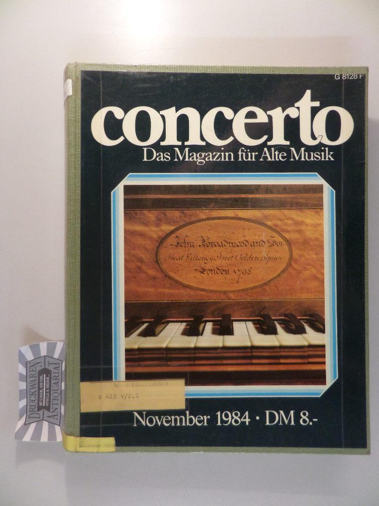 Concerto : Das Magazin für Alte Musik, 2. Jahrgang 1984 / 85, 6 Hefte. by  Böhlen, Manfred Joh. [Hrsg.] und Johannes [Hrsg.] Jansen:: Akzeptabel  gebundene Ausgabe, Leinen. (1985) | Druckwaren Antiquariat