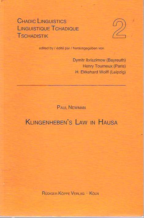 Klingenheben's Law in Hausa - Newman, Paul