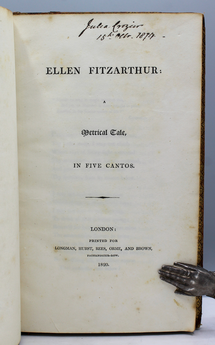 Ellen Fitzarthur A Metrical Tale In Five Cantos By Southey ellen-fitzarthur-a-metrical-tale-in-five-cantos-by-southey