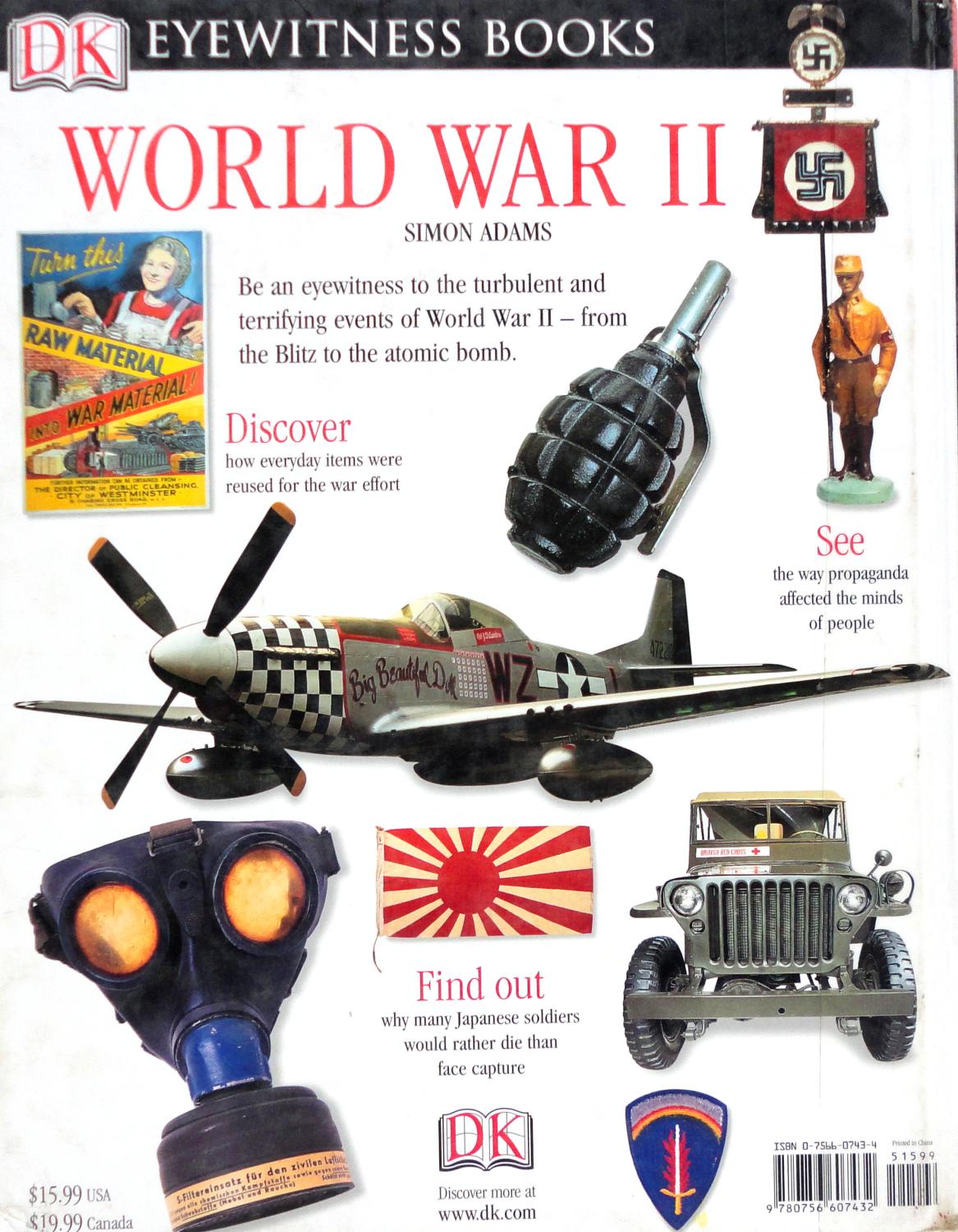 World War II (DK Eyewitness Books) by Adams, Simon Good Hardcover