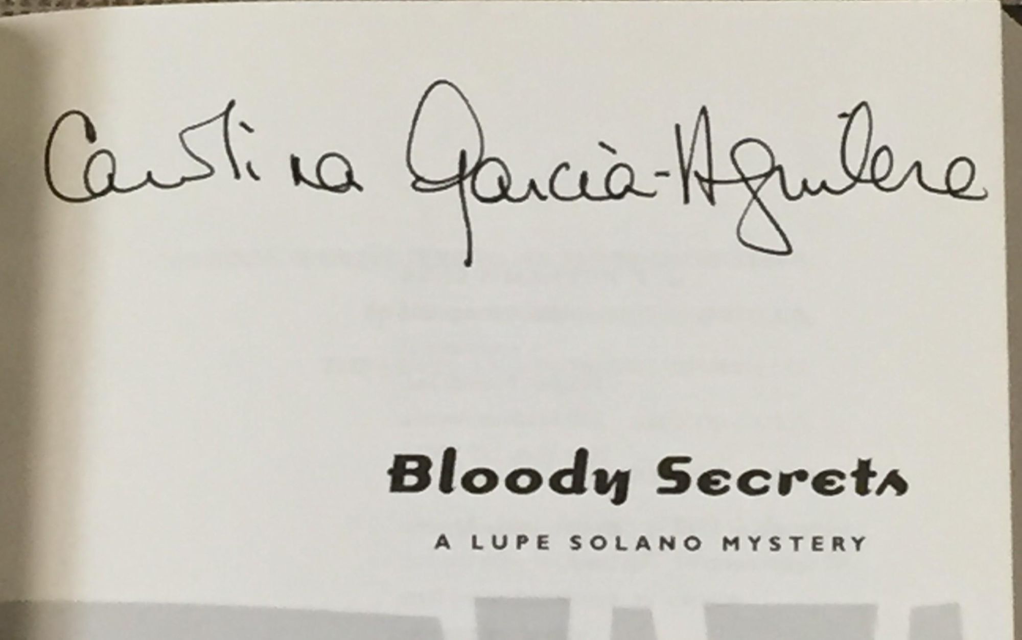 Bloody Secrets by Carolina Garcia-Aguilera: (1998) Signed by Author(s) | My  Book Heaven
