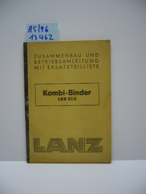 Lanz Kombibinder 55/5 Prospekt 50er J. 