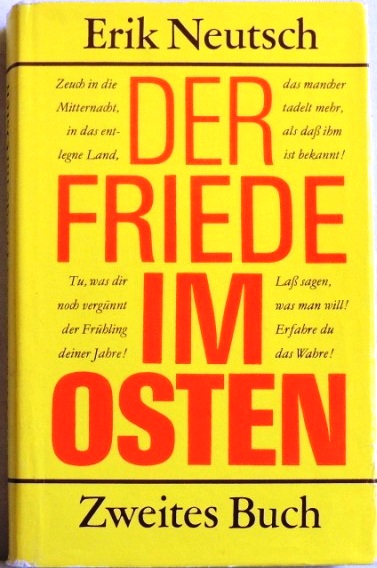 Der Friede im Osten; 2 Zweites Buch - Neutsch, Erik