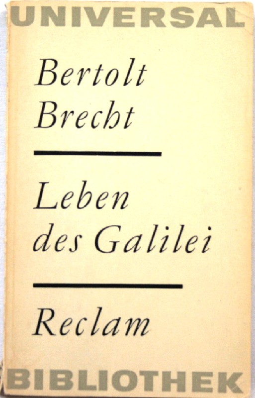 Leben des Galilei Mit Anmerkungen Brechts - Brecht, Bertolt