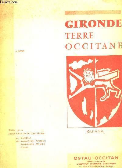 GIRONDE TERRE OCCITANE SECTION DE RECHERCE DE L OSTAU OCCITAN [Near Fine] [Softcover]