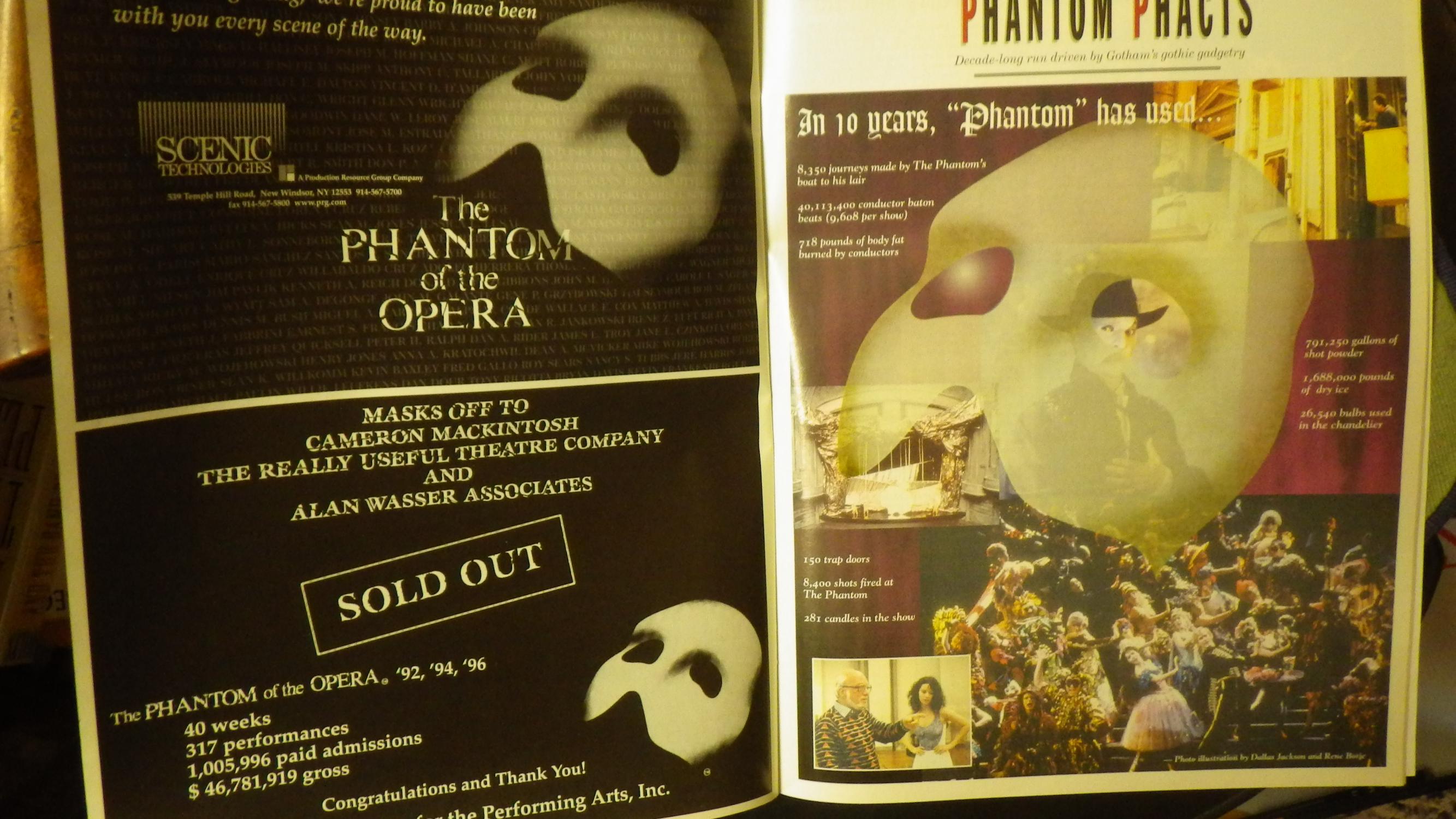 phantom of the opera book signed phantom of the opera book signed