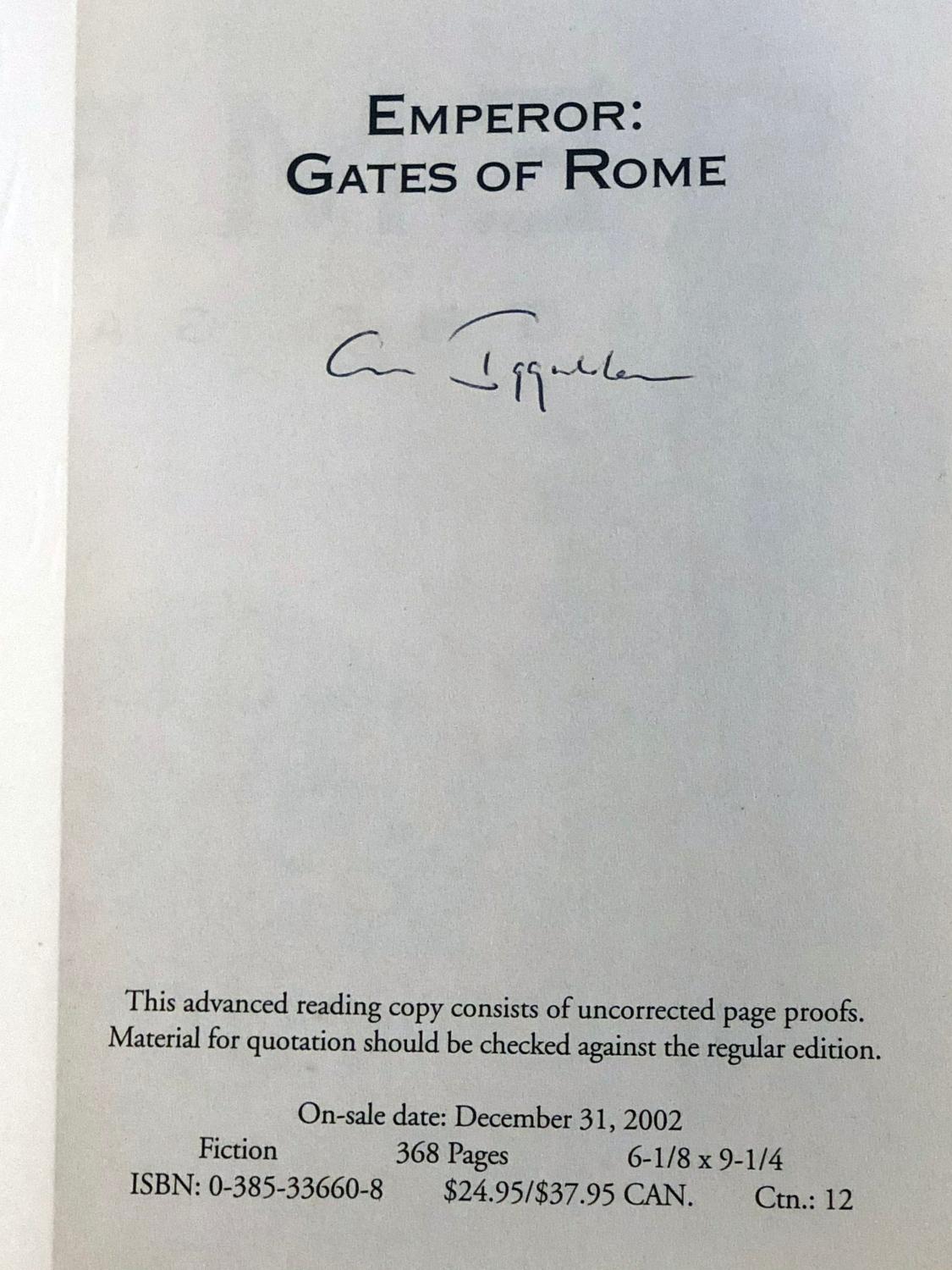 Emperor The Gates of Rome Advance Copy SIGNED (1st Edition . First