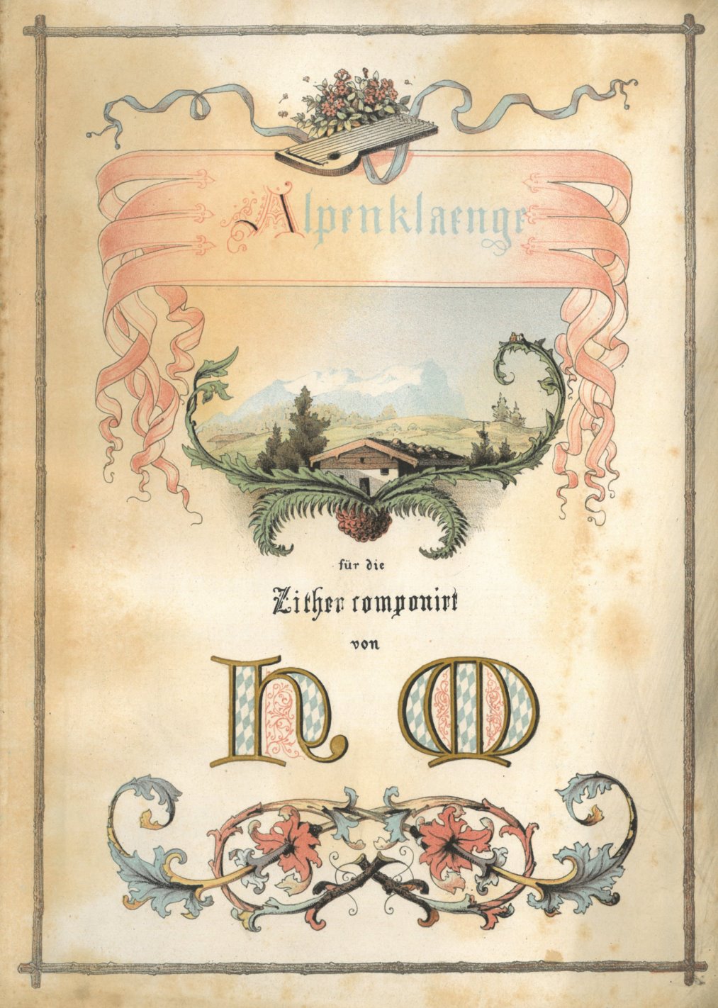 Musik Maximilian Herzog In Bayern Alpenklaenge Fur Die Zither Componirt 1840 Peter Bierl Buch Kunstantiquariat