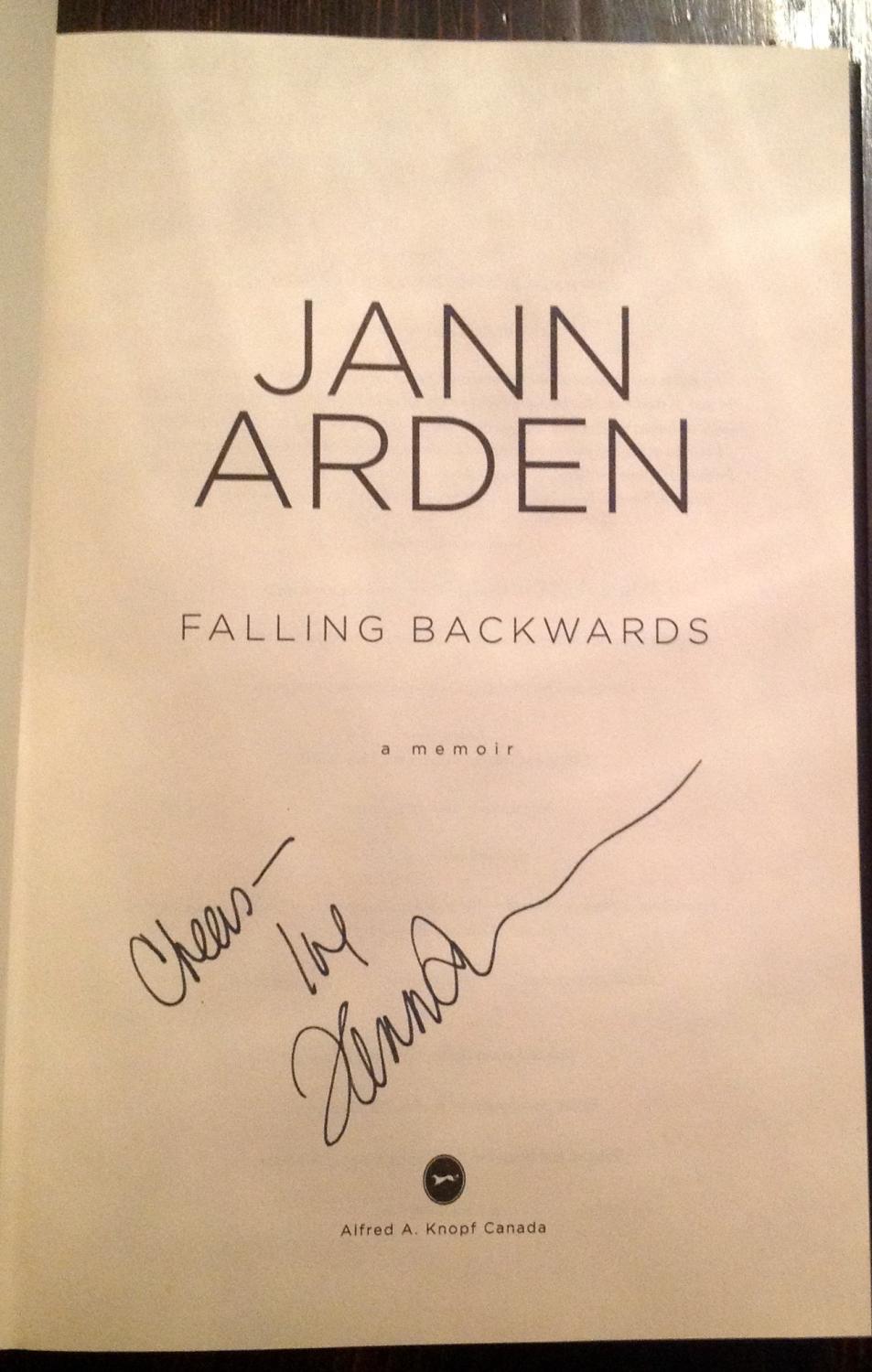 Falling Backwards A Memoir Signed Second Printing By Arden Jann Fine Hardcover 2011 1st Edition Signed By Author S The Poet S Pulpit Ioba Member