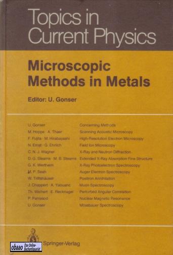 Microscopic Methods in Metals - Ulrich Gonser