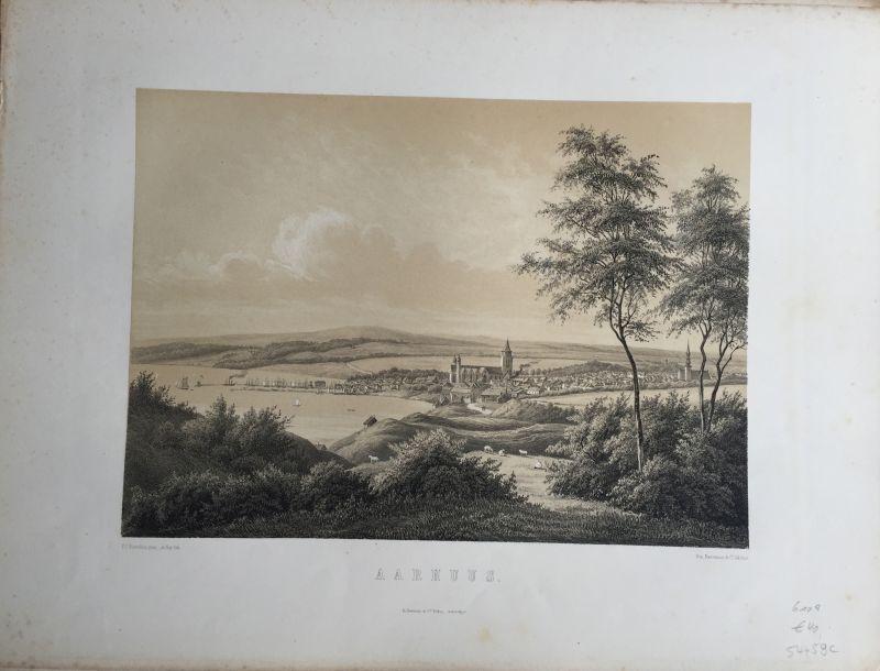 Aarhuus / Lithographie von A. Nay nach F.C. Baerentzen: Danmark i (1856) Art&nbsp;/&nbsp;Print&nbsp;/&nbsp;Poster | Antiquariat Bücheretage