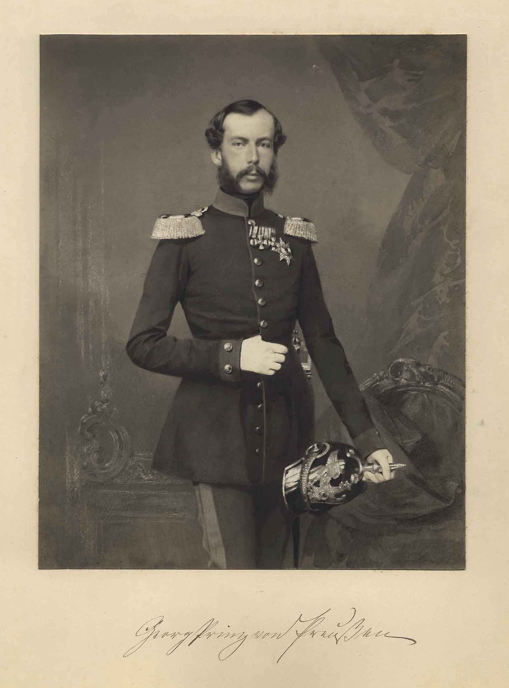 Düsseldorf 12. 02. 1826 - 02. 05. 1902 Berlin). General, Kunstfreund und Dichter. Kniestück 