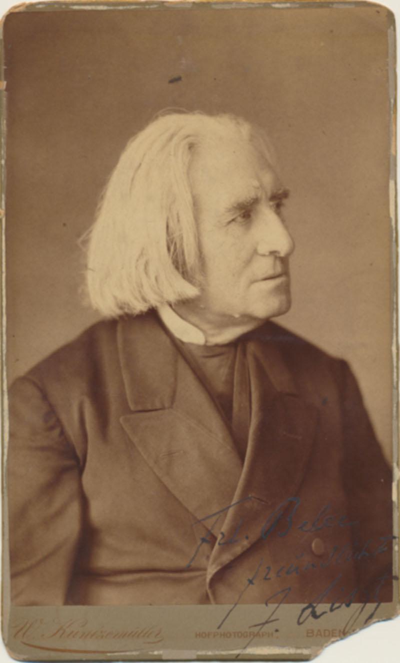 Kabinettphotographie Mit Eigenh Widmung Und Unterschrift Von Liszt Franz Komponist Und Pianist 1811 16 Manuskript Nbsp Nbsp Papierantiquitat Kotte Autographs Gmbh