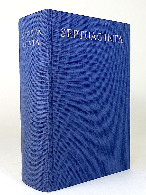 Septuaginta. Id est Vetus Testamentum graece iuxta LXX interpretes edidit Alfred Rahlfs. Editio minor. Duo volumina in uno. - Rahlfs, Alfred (Editor).