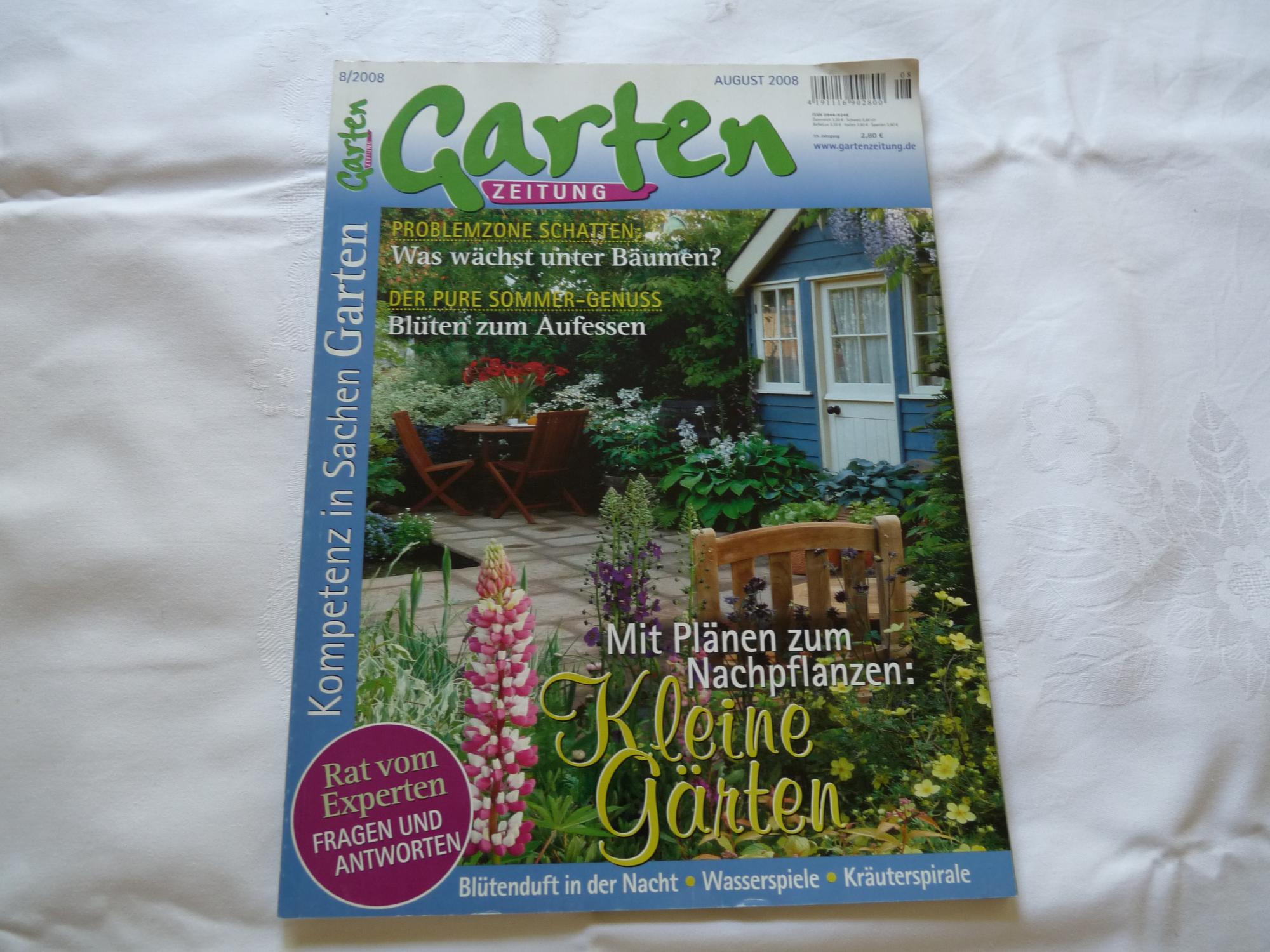 Garten Zeitung August 2008 Kleine Gärten mit Plänen zum Nachpflanzen