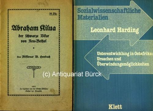 Abraham Kilua, der schwarze Vikar von Neu-Bethel. Mit einigen Textabbildungen. 2. Auflage. Dazu eine Beigabe. - Hosbach, W.