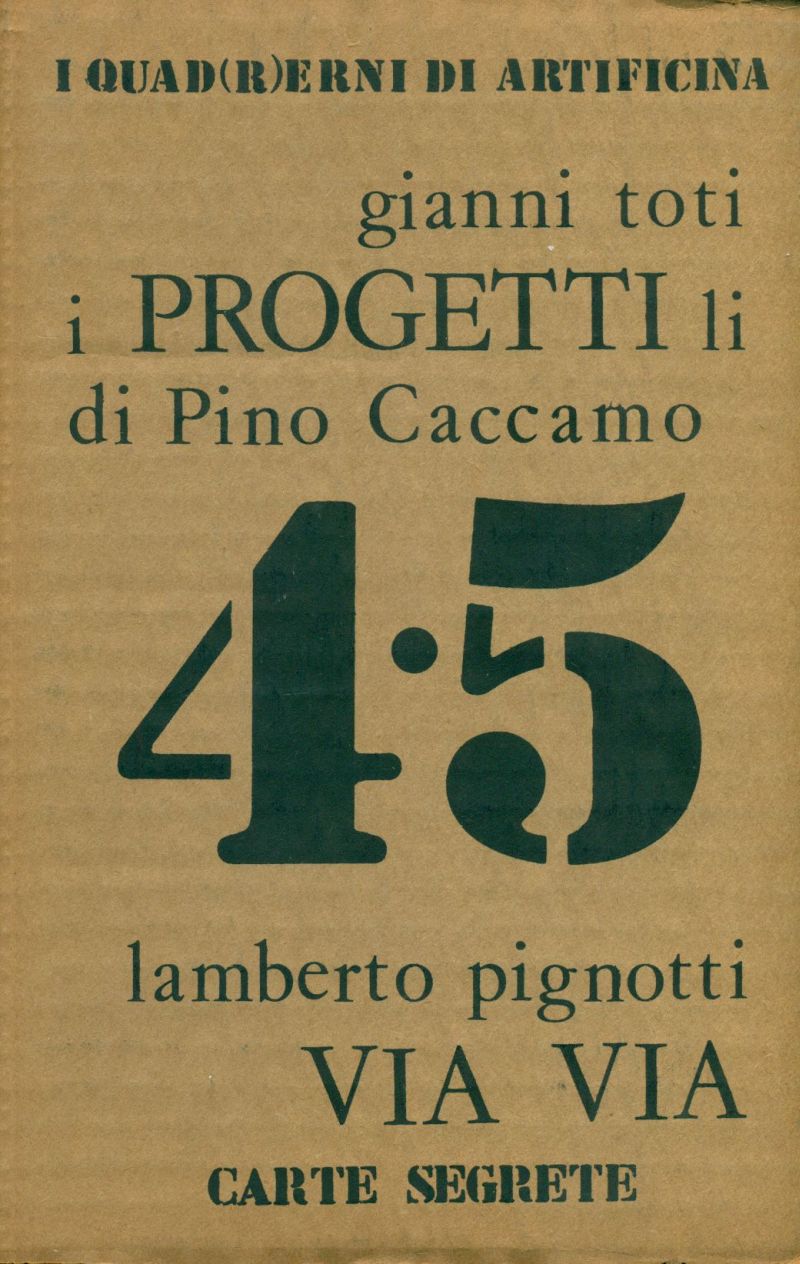 I Progetti Di Pino Caccamo Via Via Von Pignotti Lamberto Firenze 1926 Molto Buono Very Good Brossura 1979 Studio Bibliografico Marini