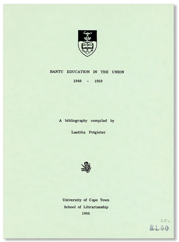 bibliography of bantu education law
