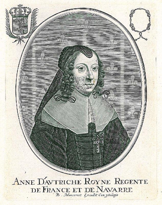 ANNA VON ÖSTERREICH, Königin von Frankreich (1602 1666). 