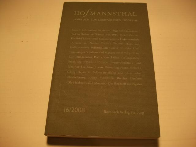 Hofmannsthal. Jahrbuch zur europäischen Moderne. - Neumann, Gerhard u.a.