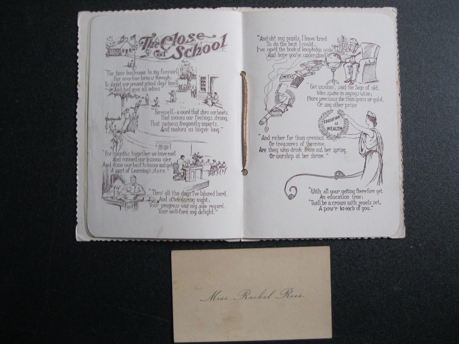 SCHOOL SOUVENIR New Cambria Public School Lingo Township Missouri 1907 by Anonymous