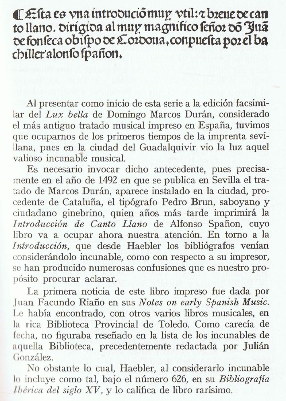 LAS MÁS ANTIGUAS IMPRENTAS MUSICALES HISPÁNAS. V. Los tres tratados de