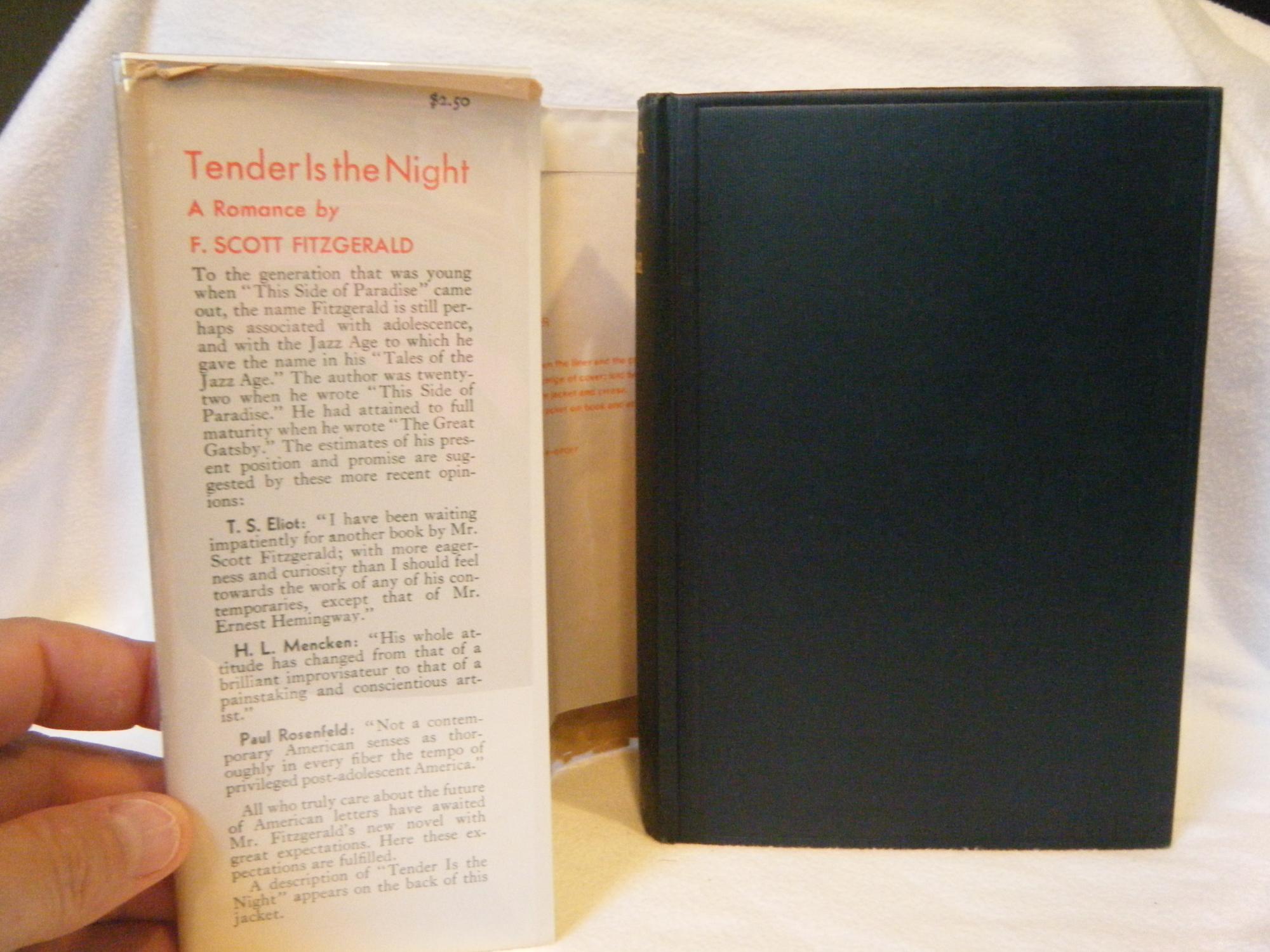 Tender is the Night by Fitzgerald, F. Scott: Near Fine Hardcover (1934