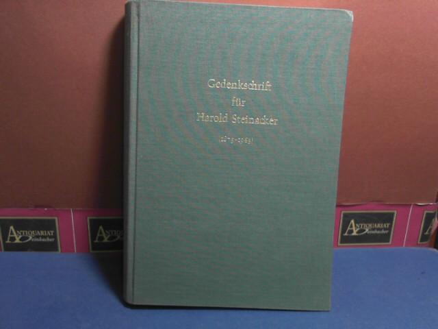 Gedenkschrift Fur Harold Steinacker 1875 1965 Buchreihe Der Suddeutschen Historischen Kommission Band 16 By Mayer Theodor Gr 8 Leinen 1966 1 Auflage Antiquariat Deinbacher
