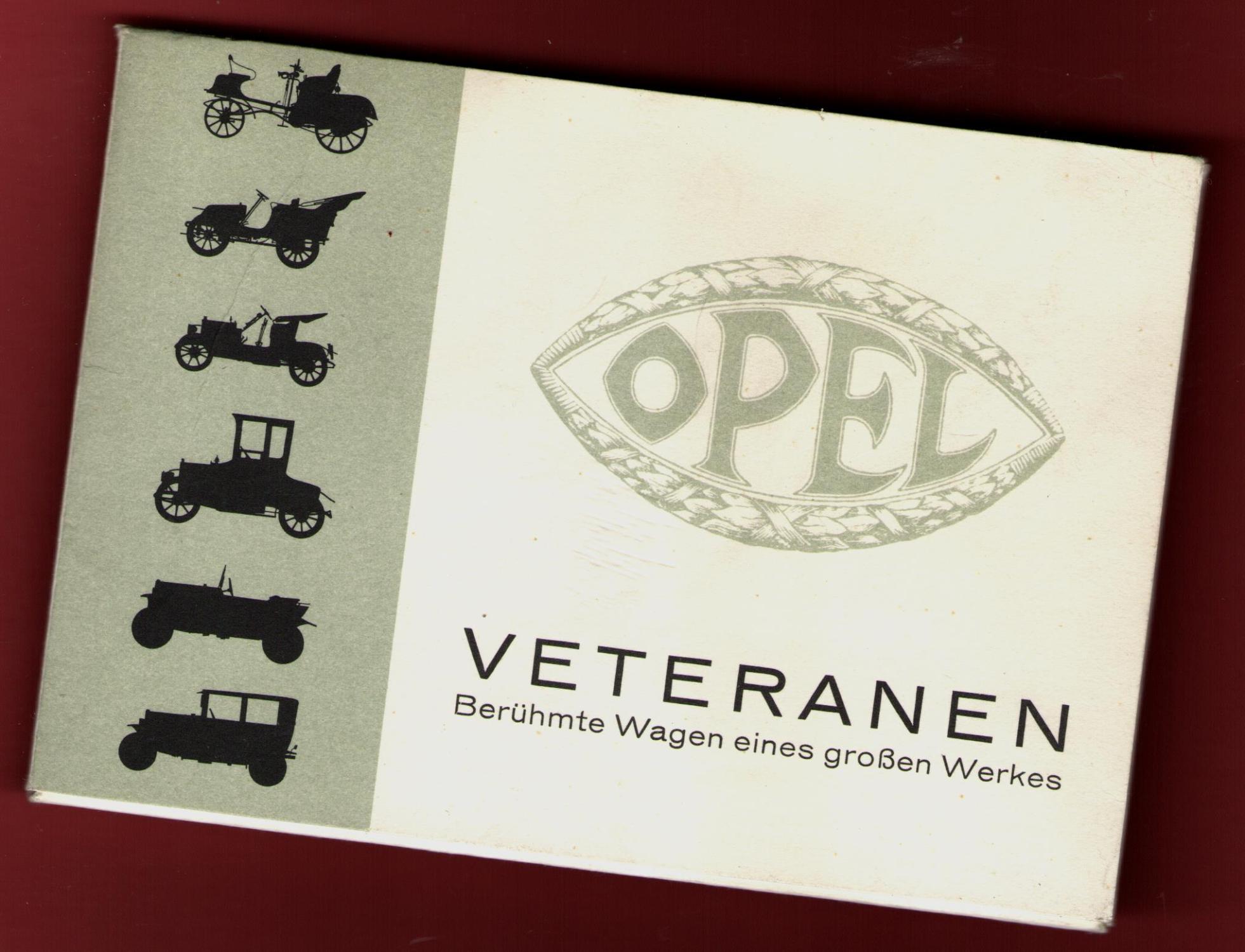 Opel Veteranen Beruhmte Wagen Eines Grossen Werkes 100 Jahre Opel 1862 1962 Mappe Mit 9 Bildkarten Komplett By Adam Opel Aktiengesellschaft Hrsg 1962 Alzheimer Bucherwald Projekt