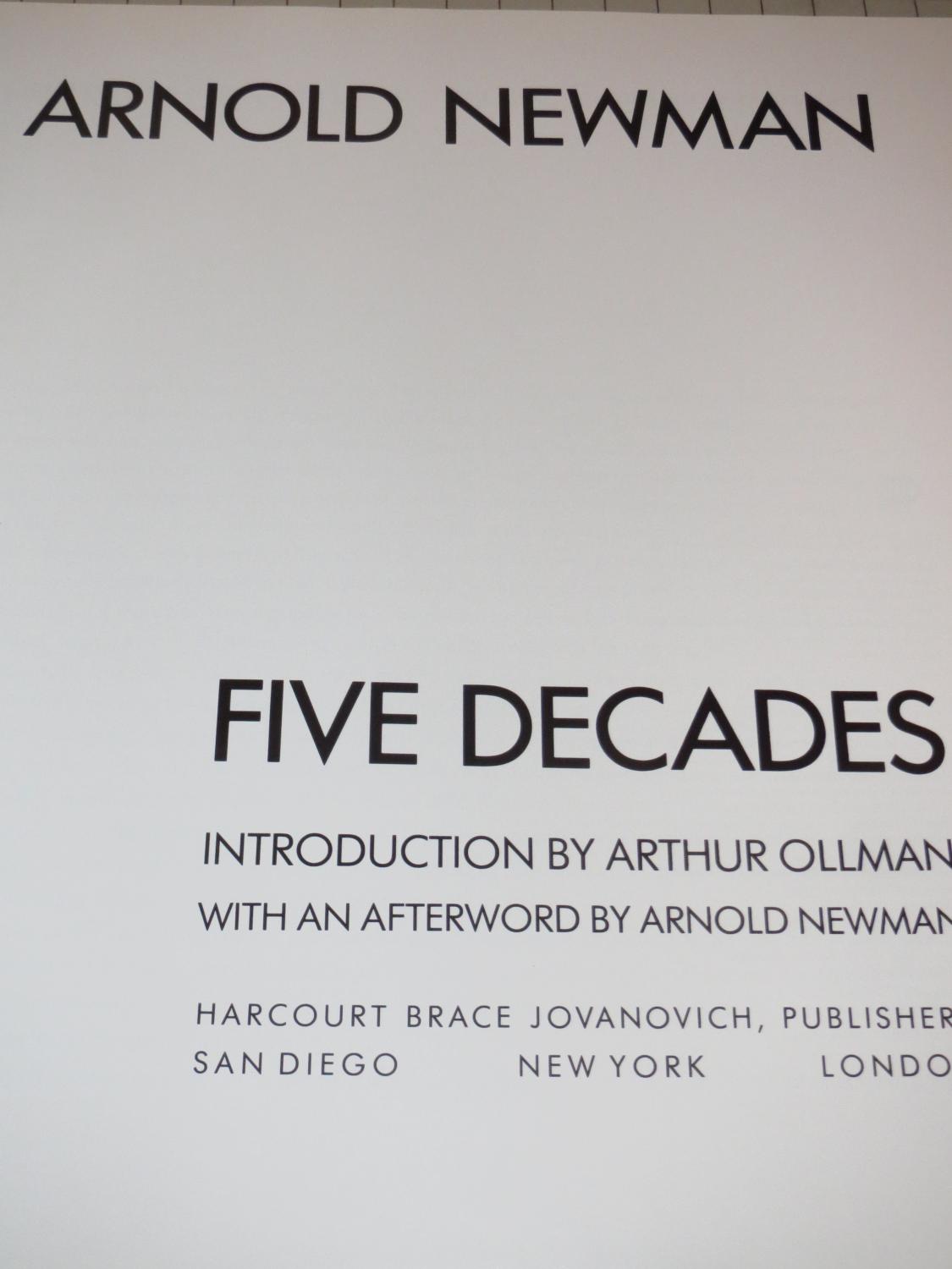 Arnold Newman: Five Decades (Photography) by Arthur Ollman