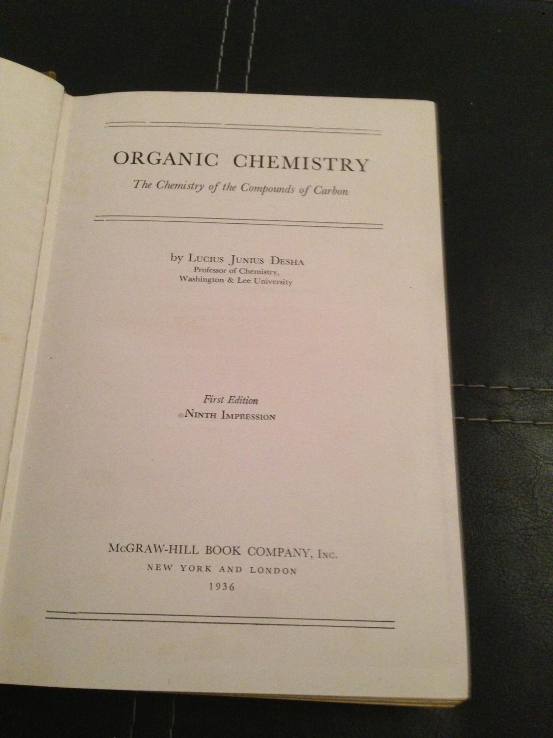 Organic Chemistry. The Chemistry of the Compounds of Carbon by Lucius