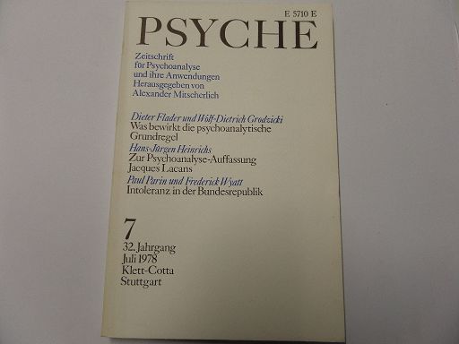 Zeitschrift für Psychoanalyse und ihre Anwendungen Heft 7 32. Jahrgang - Alexander Mitscherlich (Hrsg.)