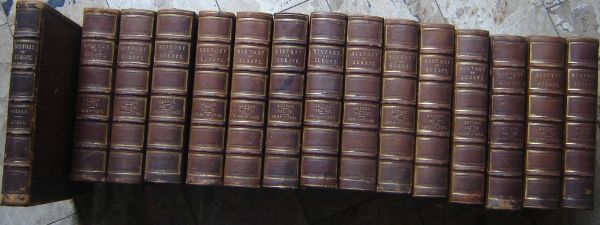 History of Europe from the commencement of The French Revolution to the Restoration of the Bourbons in MDCCCXV - 14 volumes plus atlas - Alison, Archibald ; Johnston, Alex Keith (Atlas)