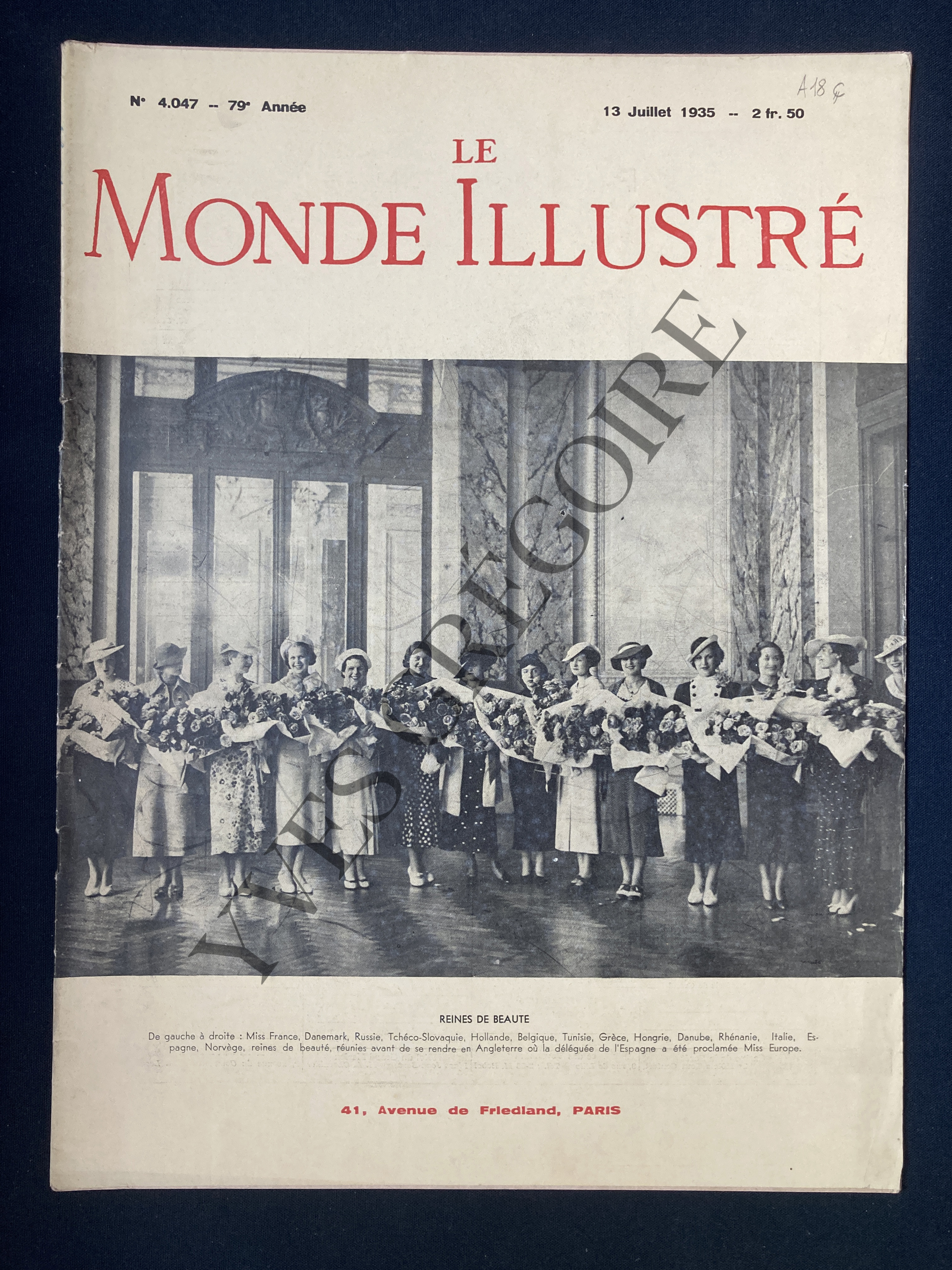 LE MONDE ILLUSTRE-N°4047-13 JUILLET 1935 [Bon] [Couverture souple]