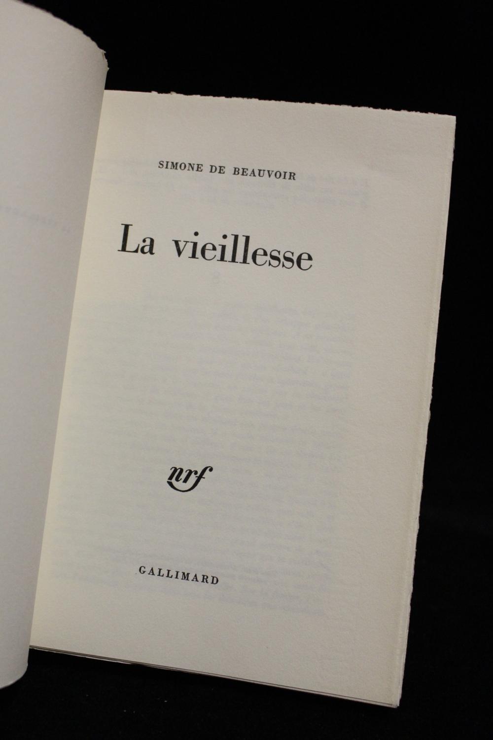 La vieillesse by BEAUVOIR Simone de: couverture souple (1970 ...