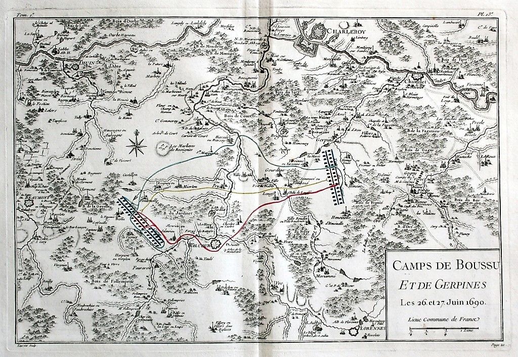 Thuin Walcourt Charleroi Chatelet Gerpinnes Carte Engraving Gravure 1750 Map Antiquariat Steffen Volkel Gmbh