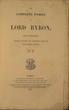 The complete works of Lord Byron (vol III) - Byron