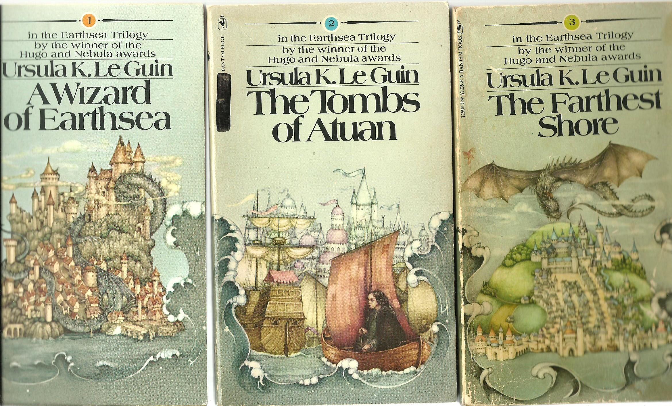 The Earthsea Trilogy - A Wizard of Earthsea, The Tombs of Atuan, The Farthest Shore (3 Volume Set) by Ursula K. Le Guin: Good Soft cover (1900) | Sabra Books