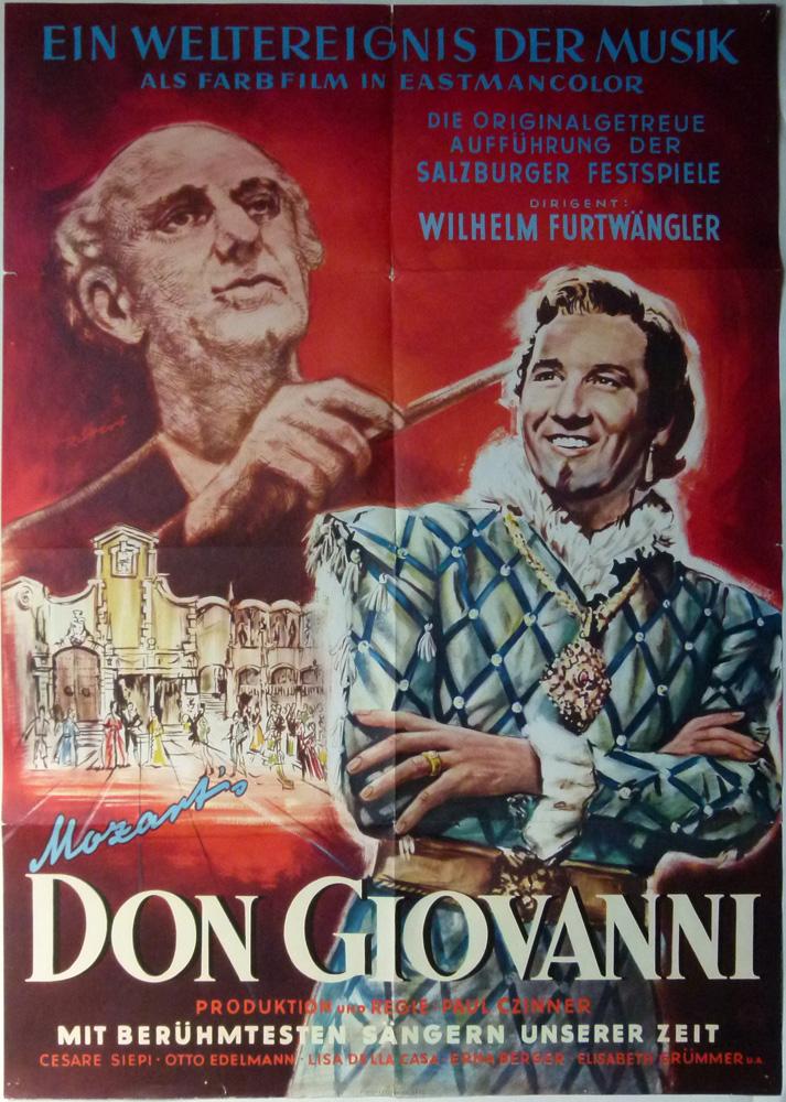 Don Giovanni Filmplakat By Furtwangler Mozart Wolfgang Amadeus 1955 Antiquariat Rainer Schlicht