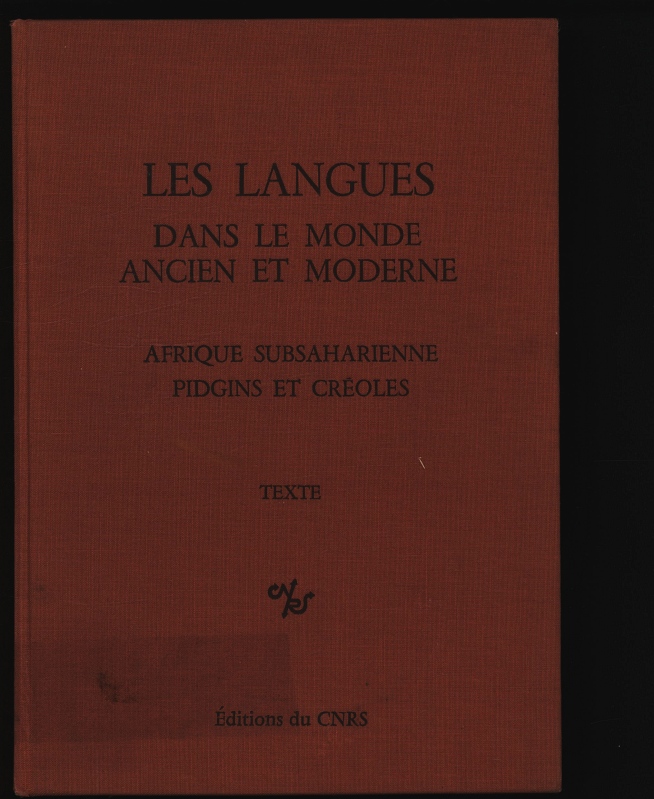 Les langues dans le monde ancien et moderne. Afrique subsaharienne ...