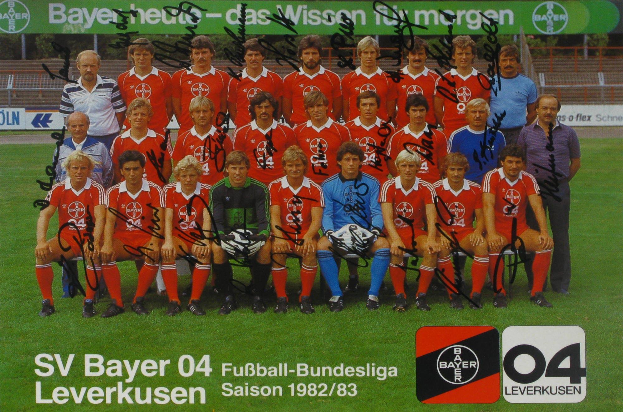 Original Mannschaftskarte Bayer Leverkusen 2009-10 