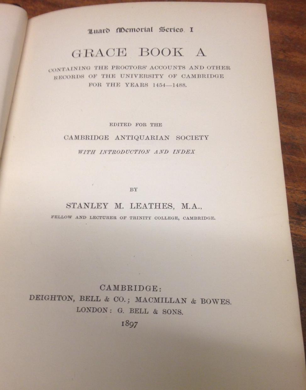 Grace Book Alpha, Beta (2 Parts), Gamma & Delta: Containing the ...