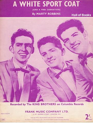 A White Sport Coat (And A Pink Carnation): Recorded By The King Brothers by  Marty Robbins: Very Good Paperback (1957) | Hall of Books