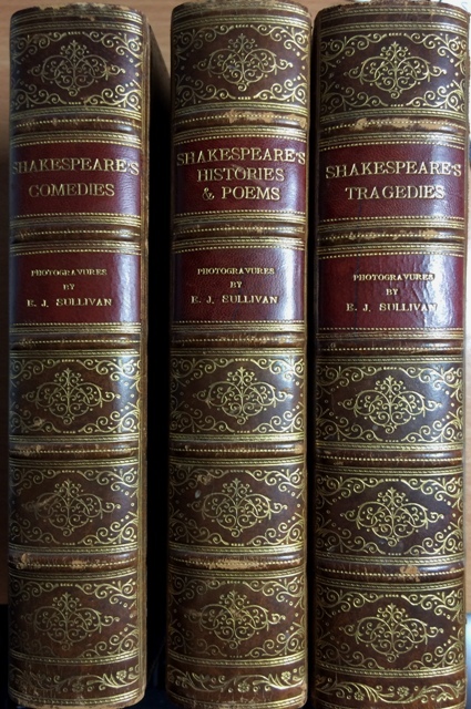 Shakespeare's Tragedies, Comedies, Histories & Poems. Three Volumes Complete. - Shakespeare, William.