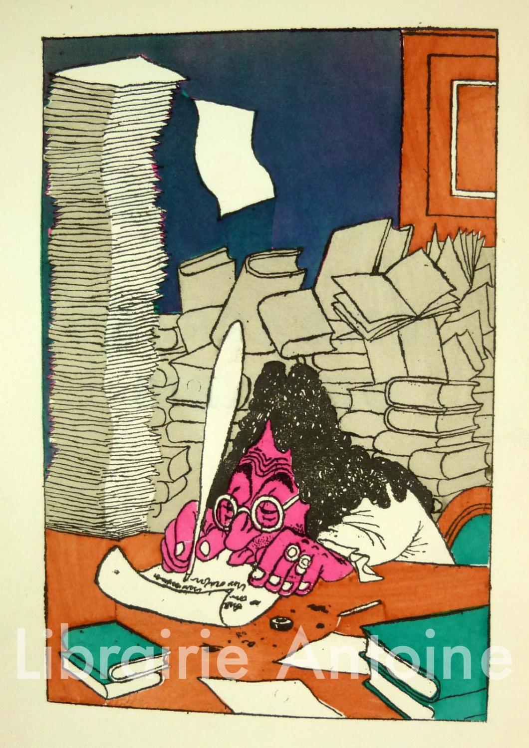 Les Embarras de Paris (Satire VI). Illustrations en couleurs de Dubout. by BoileauDespréaux