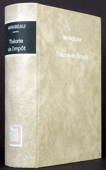 Theorie De L'Impot - Victor De Riqueti, Marquis De Mirabeau