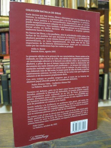 La Historia Me Absolvera by Fidel Castro: Very Good Softcover (2005 ...