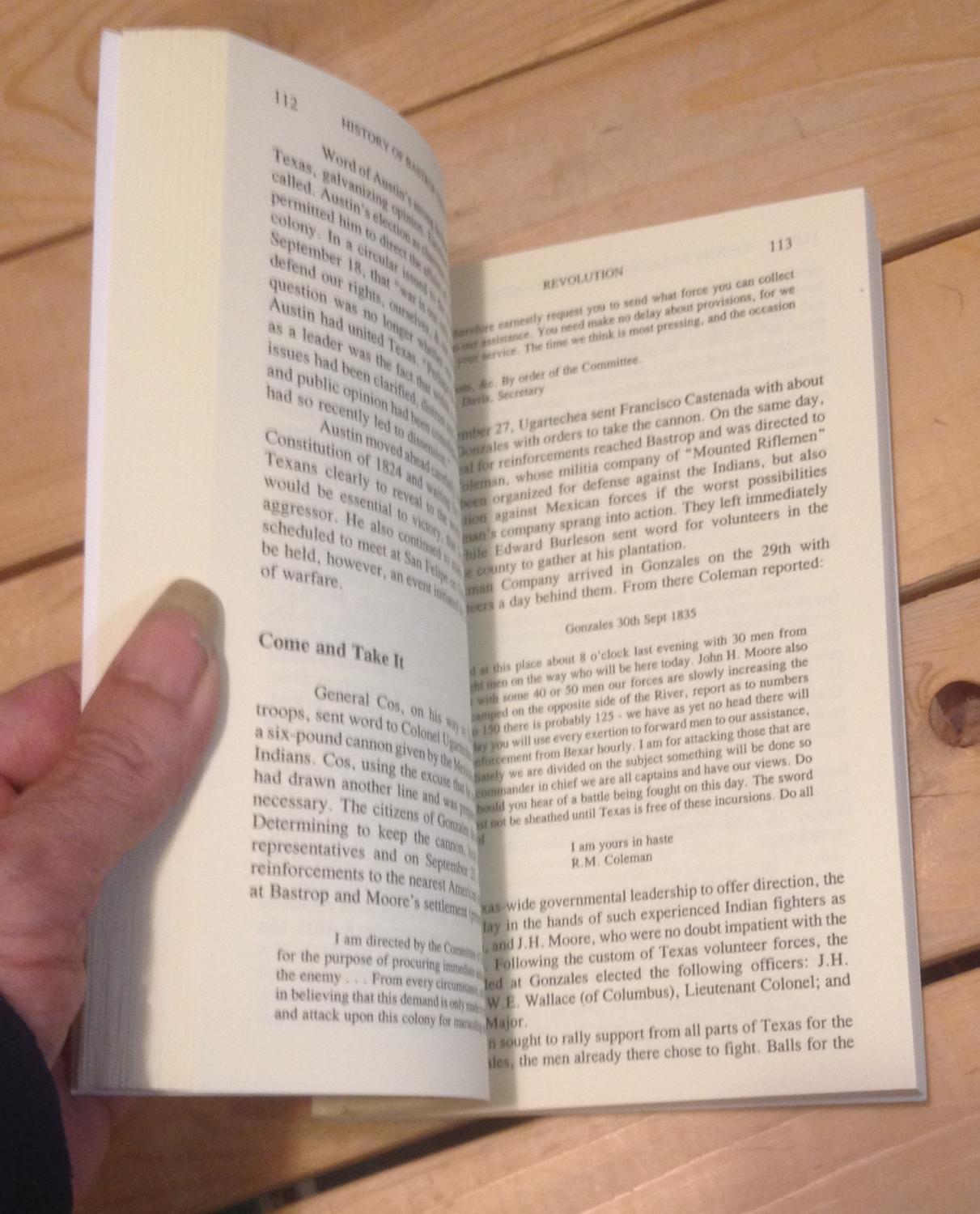 History of Bastrop County, Texas Before Statehood by Kesselus, Near Fine Paper Back