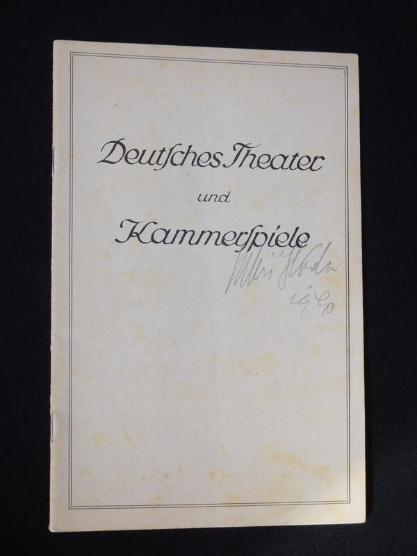 Blätter des Deutschen Theaters und der Kammerspiele, Heft 11, 1939/40 ...